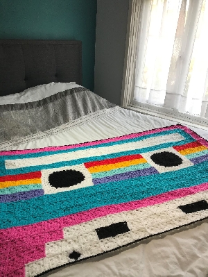 Retro Cassette Tape Blanket